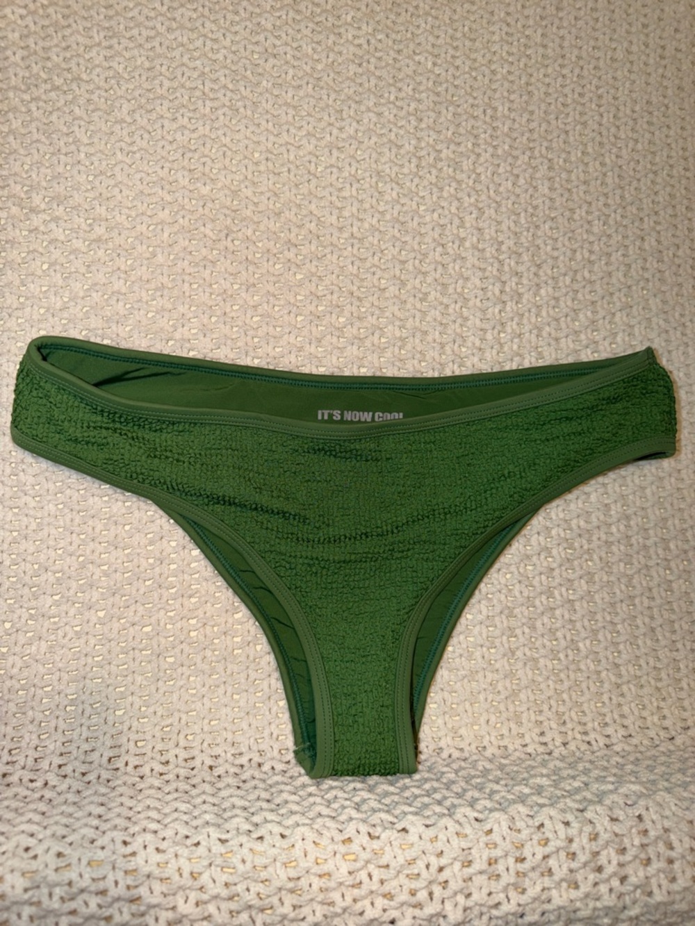 It's Now Cool™ Textured Olive Green Bikini Bottom NWOT